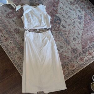 Chic White Two-Piece Set